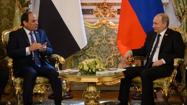 Президент России Владимир Путин встретился с президентом Египта Абделем Фатахом ас-Сиси Президент России Владимир Путин встретился с президентом Египта Абделем Фатахом ас-Сиси