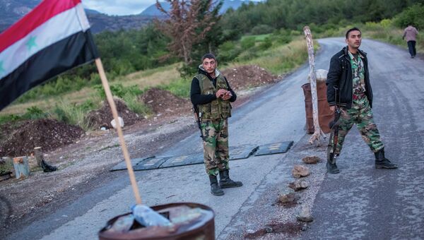 Блокпост в провинции Латакия, на границе с Турцией. Архивное фото Блокпост в провинции Латакия, на границе с Турцией. Архивное фото