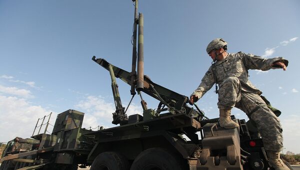 Армейский зенитно-ракетный комплекс Patriot вооруженных сил США. Архивное фото Армейский зенитно-ракетный комплекс Patriot вооруженных сил США. Архивное фото