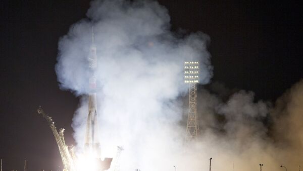Старт космического корабля Союз ТМА-17М с космодрома Байконур Старт космического корабля Союз ТМА-17М с космодрома Байконур