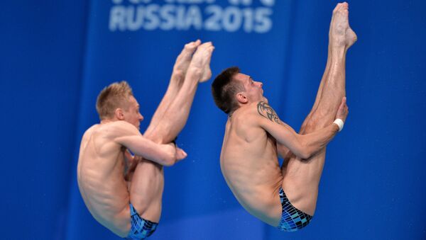 Чемпионат мира FINA 2015. Синхронные прыжки в воду. Мужчины. Вышка 10 м. Финал Чемпионат мира FINA 2015. Синхронные прыжки в воду. Мужчины. Вышка 10 м. Финал