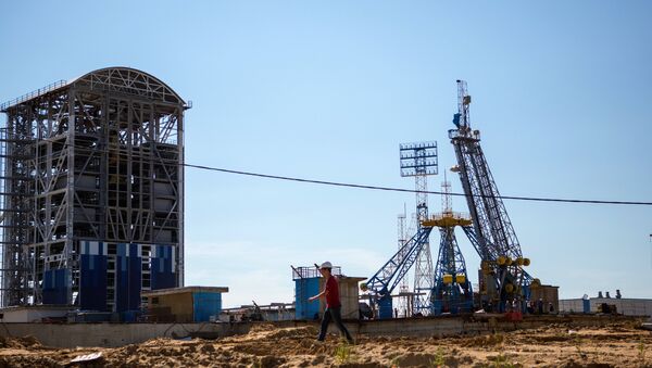 Строительство космодрома Восточный в Амурской области. Архивное фото Строительство космодрома Восточный в Амурской области. Архивное фото