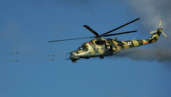 Вертолет Ми-24 Военно-воздушных сил Белоруссии. Архивное фото Вертолет Ми-24 Военно-воздушных сил Белоруссии. Архивное фото