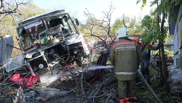 Ликвидация последствий ДТП с участием автобуса с детьми под Хабаровском Ликвидация последствий ДТП с участием автобуса с детьми под Хабаровском