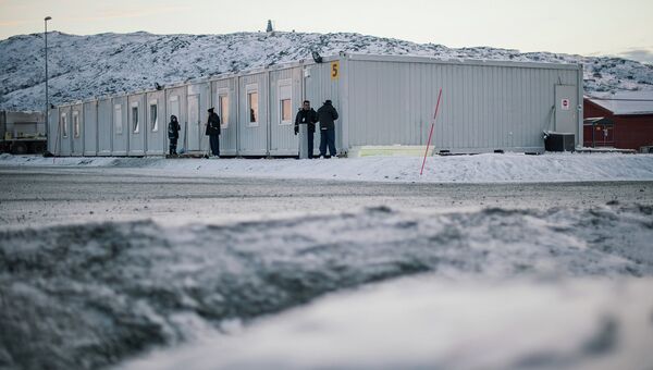 Лагерь для беженцев в районе города Киркенес на севере Норвегии Лагерь для беженцев в районе города Киркенес на севере Норвегии