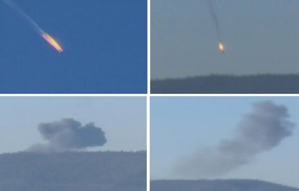 Самолет Су-24, потерпевший крушение на границе Сирии и Турции Самолет Су-24, потерпевший крушение на границе Сирии и Турции