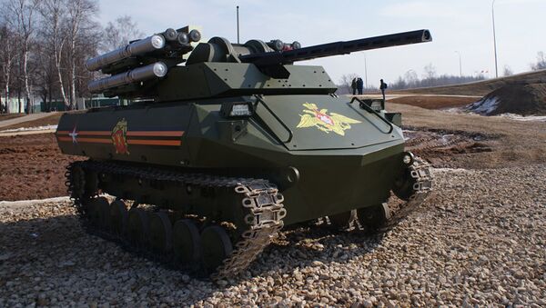 Боевой многофункциональный робототехнический комплекс Уран-9 Боевой многофункциональный робототехнический комплекс Уран-9
