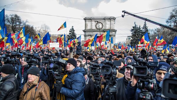 Акция протеста в Молдавии Акция протеста в Молдавии