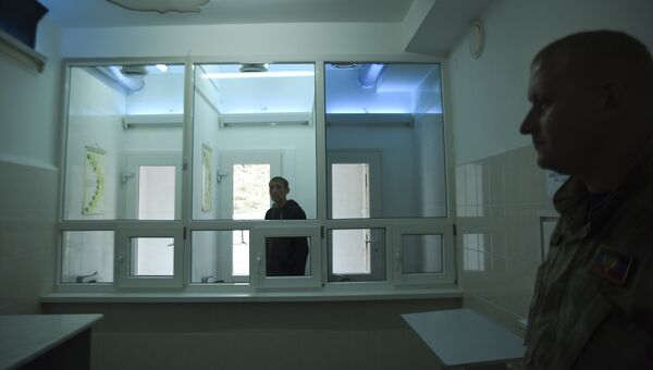 Заключенный в колонии. Украина. Архивное фото Заключенный в колонии. Украина. Архивное фото
