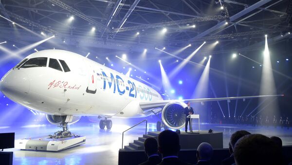 МС-21-300 на Иркутском авиационном заводе корпорации Иркут. Архивное фото МС-21-300 на Иркутском авиационном заводе корпорации Иркут. Архивное фото