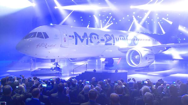Торжественная презентация нового пассажирского самолета МС-21 в Иркутске Торжественная презентация нового пассажирского самолета МС-21 в Иркутске