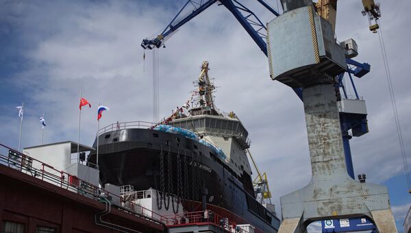 Дизель-электрический ледокол проекта 21180 Илья Муромец, построенный для ВМФ России, на АО Адмиралтейские верфи Дизель-электрический ледокол проекта 21180 Илья Муромец, построенный для ВМФ России, на АО Адмиралтейские верфи