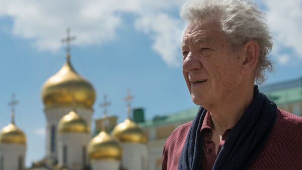 Британский актер сэр Иэн Маккеллен посетил Москву Британский актер сэр Иэн Маккеллен посетил Москву