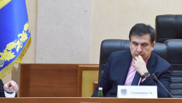 Михаил Саакашвили перед вручением ему удостоверения главы Одесской области Михаил Саакашвили перед вручением ему удостоверения главы Одесской области
