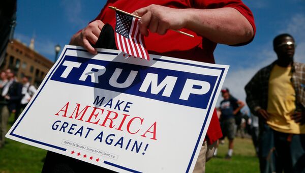Акция сторонников кандидата в президенты США Дональда Трампа в Кливленде Акция сторонников кандидата в президенты США Дональда Трампа в Кливленде