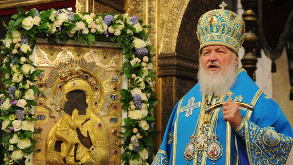 Патриаршее служение в Успенском соборе Московского Кремля Патриаршее служение в Успенском соборе Московского Кремля