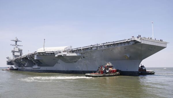 Авианосец USS Gerald R. Ford (CVN-78). Архивное фото Авианосец USS Gerald R. Ford (CVN-78). Архивное фото