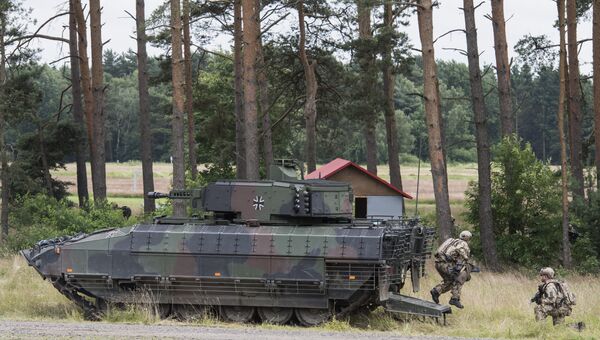 Немецкая боевая бронированная машина. Архивное фото Немецкая боевая бронированная машина. Архивное фото