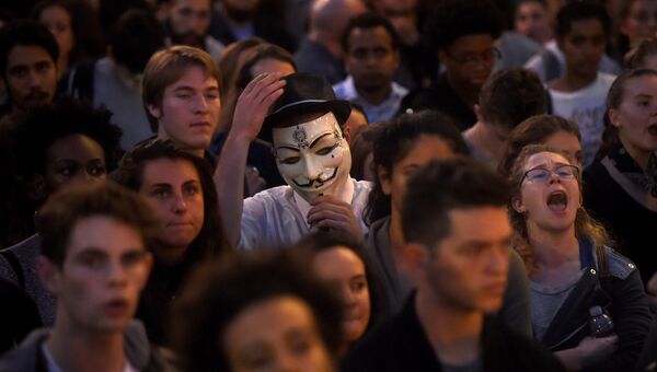 Протесты в Окленде после президентских выборов Протесты в Окленде после президентских выборов