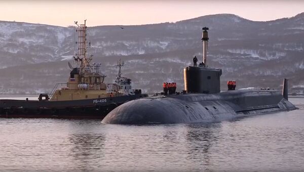 Атомный подводный крейсер стратегического назначения Александр Невский. Архивное фото Атомный подводный крейсер стратегического назначения Александр Невский. Архивное фото