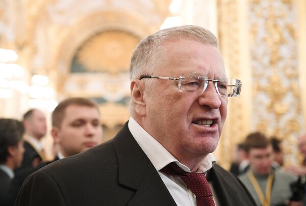 Лидер ЛДПР Владимир Жириновский перед началом ежегодного послания президента РФ Владимира Путина Федеральному Собранию в Кремле Лидер ЛДПР Владимир Жириновский перед началом ежегодного послания президента РФ Владимира Путина Федеральному Собранию в Кремле