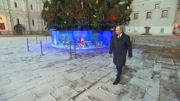 Путин осмотрел главную новогоднюю ель и археологические шурфы в Кремле Путин осмотрел главную новогоднюю ель и археологические шурфы в Кремле