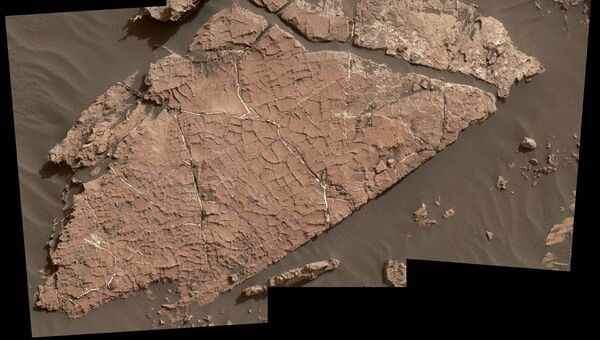 Потрескавшаяся глина, найденная марсоходом Curiosity Потрескавшаяся глина, найденная марсоходом Curiosity
