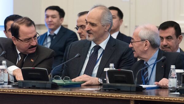 Постоянный представитель Сирии при ООН и глава делегации правительства Сирии Башар аль-Джафари на международной встрече по сирийскому урегулированию в Астане Постоянный представитель Сирии при ООН и глава делегации правительства Сирии Башар аль-Джафари на международной встрече по сирийскому урегулированию в Астане