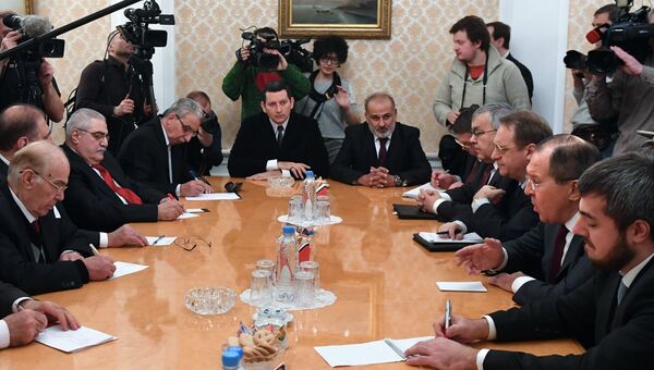 Встреча главы МИД РФ С. Лавров с представителями сирийской оппозиции. 27 января 2017 Встреча главы МИД РФ С. Лавров с представителями сирийской оппозиции. 27 января 2017