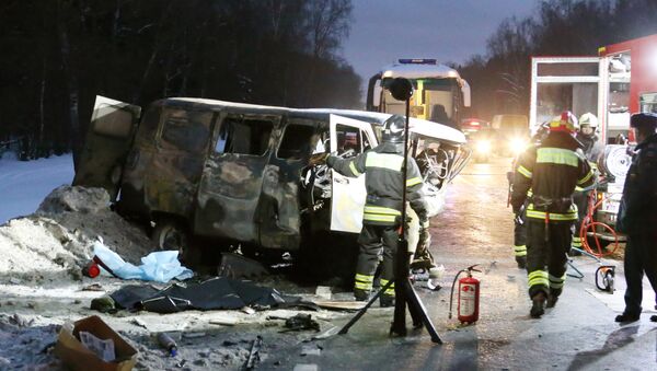 На месте крупной дорожной аварии в Новой Москве. Архивное фото На месте крупной дорожной аварии в Новой Москве. Архивное фото