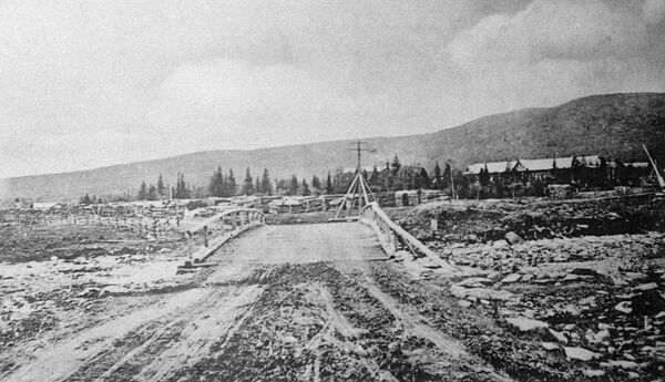 Место расстрела рабочих Ленских приисков. 1912 год Место расстрела рабочих Ленских приисков. 1912 год