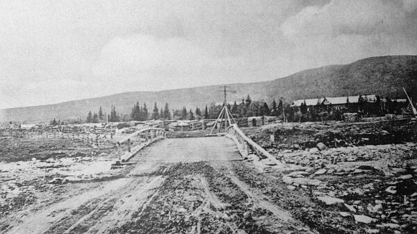 Место расстрела рабочих Ленских приисков. 1912 год Место расстрела рабочих Ленских приисков. 1912 год