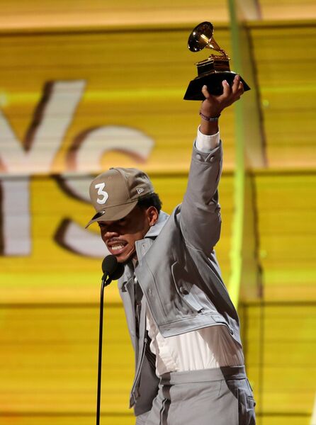 Реппер Chance the Rapper на церемонии вручения Грэмми Реппер Chance the Rapper на церемонии вручения Грэмми