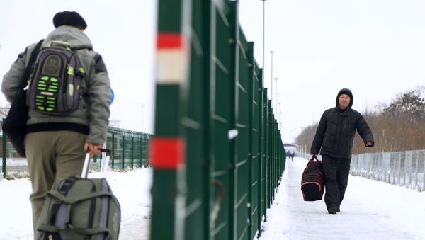 Пункт пропуска Нехотеевка на российско-украинской границе в Белгородской области Пункт пропуска Нехотеевка на российско-украинской границе в Белгородской области