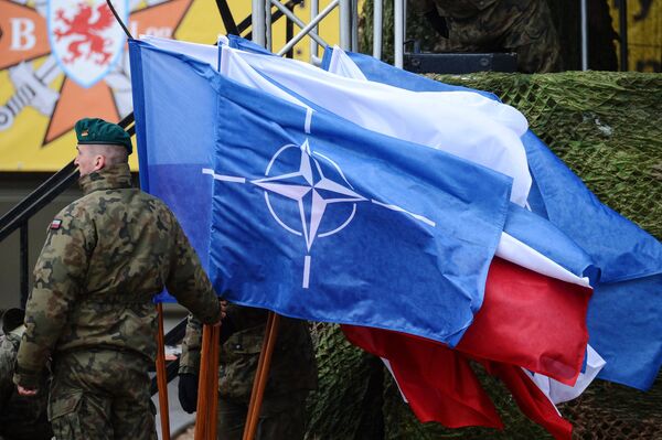 Церемония приветствия многонационального батальона НАТО под руководством США в польском Ожише Церемония приветствия многонационального батальона НАТО под руководством США в польском Ожише