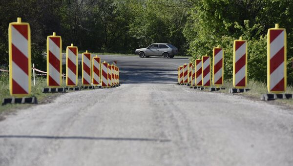 Участок строительства федеральной трассы Таврида в Крыму. Архивное фото Участок строительства федеральной трассы Таврида в Крыму. Архивное фото