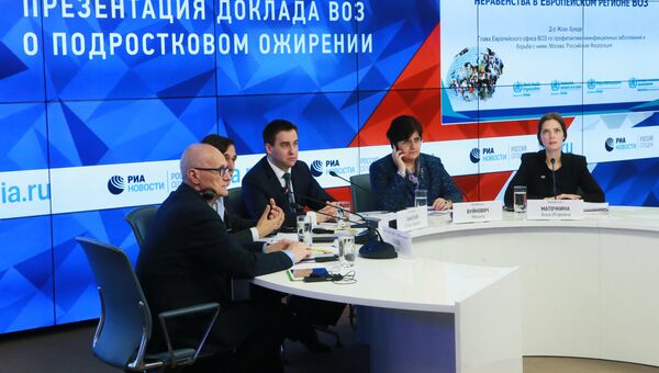 Презентация доклада ВОЗ о подростковом ожирении в Международном мультимедийном пресс-центре МИА Россия сегодня. 6 июня 2017 Презентация доклада ВОЗ о подростковом ожирении в Международном мультимедийном пресс-центре МИА Россия сегодня. 6 июня 2017