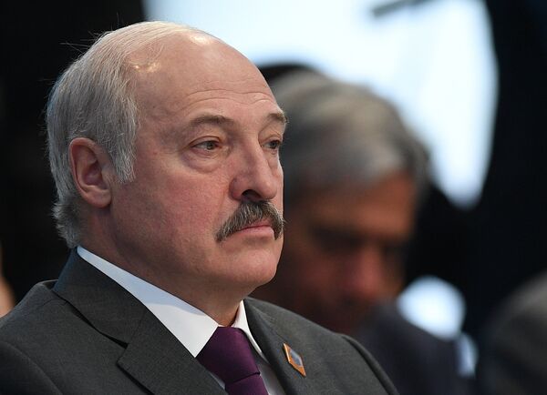 Президент Белоруссии Александр Лукашенко на заседании совета глав государств - членов ШОС. 9 июня 2017