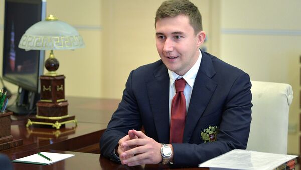 Российский шахматист, гроссмейстер Сергей Карякин во время встречи с президентом РФ Владимиром Путиным. Архивное фото Российский шахматист, гроссмейстер Сергей Карякин во время встречи с президентом РФ Владимиром Путиным. Архивное фото