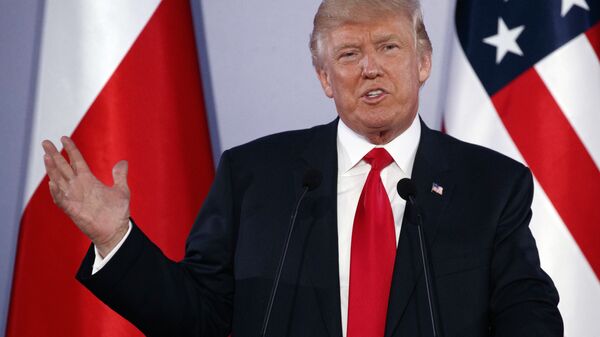 Президент США Дональд Трамп на пресс-конференции с президентом Польши в Варшаве. 6 июля 2017 Президент США Дональд Трамп на пресс-конференции с президентом Польши в Варшаве. 6 июля 2017