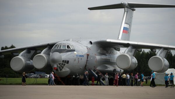 Самолет ИЛ-76 МД на Международном авиационно-космическом салоне МАКС-2017 в Жуковском. 18 июля 2017 Самолет ИЛ-76 МД на Международном авиационно-космическом салоне МАКС-2017 в Жуковском. 18 июля 2017