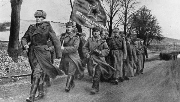 Советские войска на территории освобожденной Польши. Февраль 1945 года Советские войска на территории освобожденной Польши. Февраль 1945 года