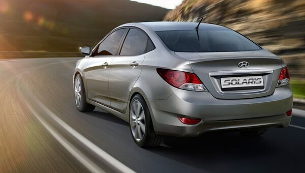 Автомобиль Hyundai Solaris. Архивное фото Автомобиль Hyundai Solaris. Архивное фото