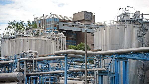 Газовый терминал в Европе. Архивное фото Газовый терминал в Европе. Архивное фото