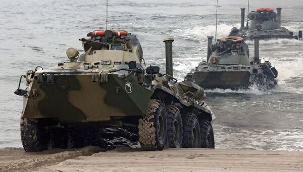БТР-82А во время учений в Калининградской области БТР-82А во время учений в Калининградской области
