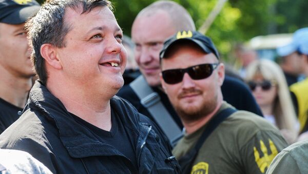 Семен Семенченко на митинге в Киеве. Архивное фото Семен Семенченко на митинге в Киеве. Архивное фото