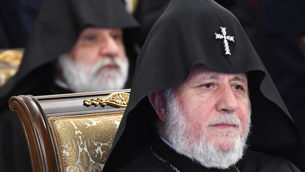 Верховный патриарх и католикос всех армян Гарегин II. Архивное фото Верховный патриарх и католикос всех армян Гарегин II. Архивное фото