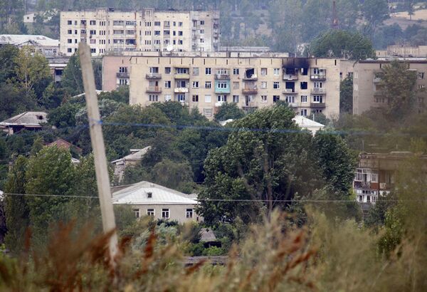 Вид разрушенного Цхинвали Вид разрушенного Цхинвали