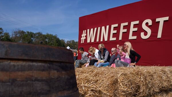 Посетители на фестивале сбора урожая и виноделия WineFest в Севастополе. 30 сентября 2017 Посетители на фестивале сбора урожая и виноделия WineFest в Севастополе. 30 сентября 2017