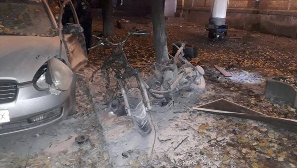 На месте покушения на депутата Верховной рады Игоря Мосийчука в Киеве, Украина На месте покушения на депутата Верховной рады Игоря Мосийчука в Киеве, Украина